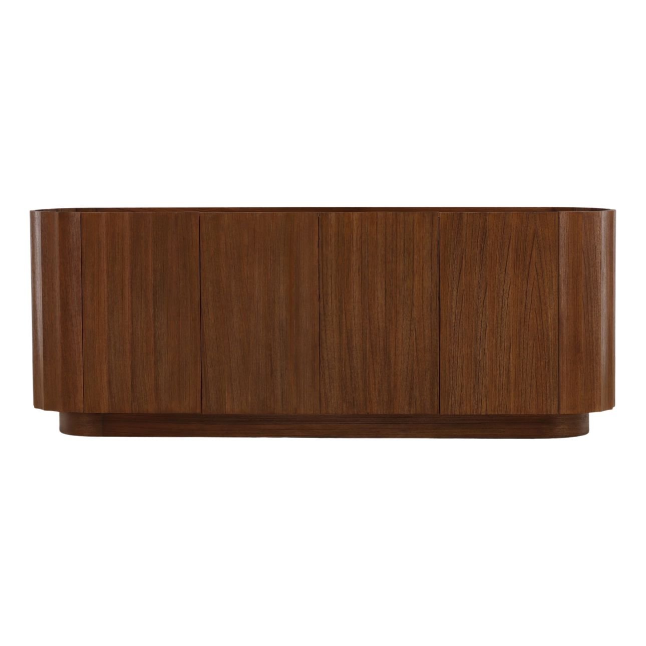 Brown Mindi Wood Veneer Sideboard 87 in Wide