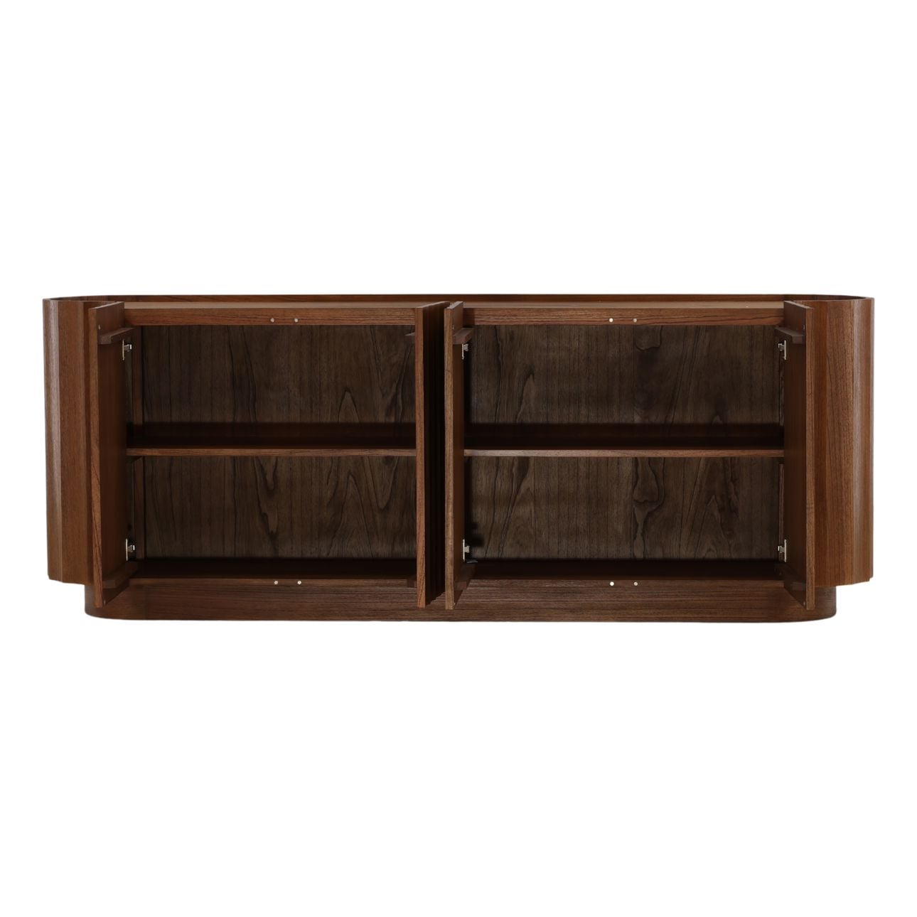 Brown Mindi Wood Veneer Sideboard 87 in Wide