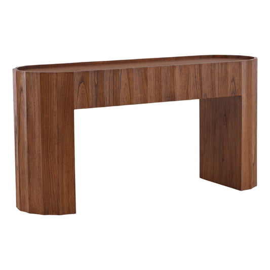 Brown Mindi Wood Veneer Table 59.5 in Wide