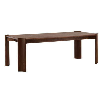 Brown Mindi Wood Veneer Table 88 in Wide