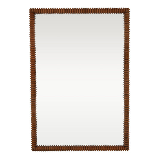 Brown Mindi Wood Mirror 36 in Wide
