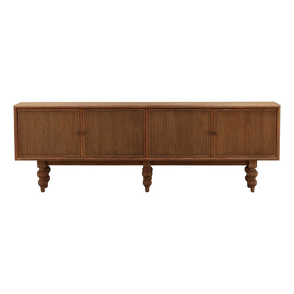 Brown Mindi Wood Veneer Sideboard 96.5 in Wide