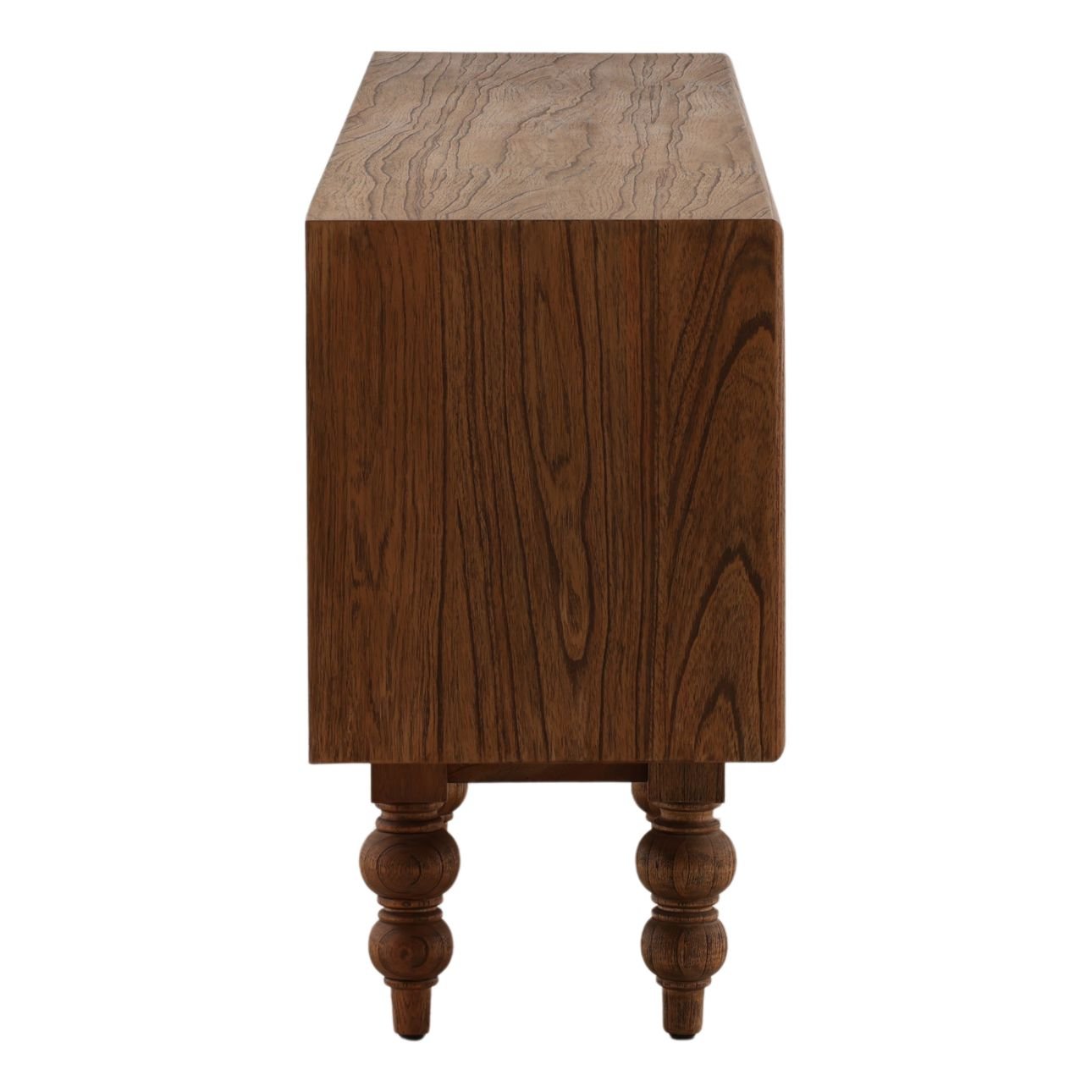Brown Mindi Wood Veneer Sideboard 96.5 in Wide
