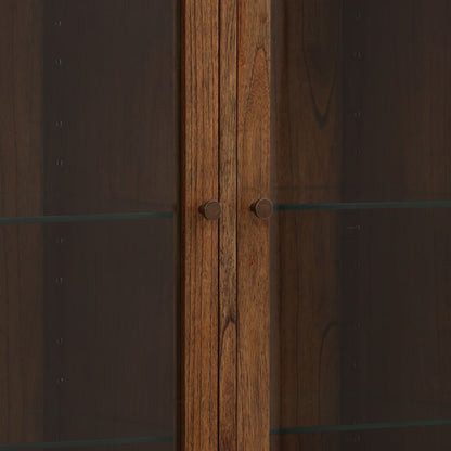 Brown Mindi Wood Veneer Cabinet 38 in Wide