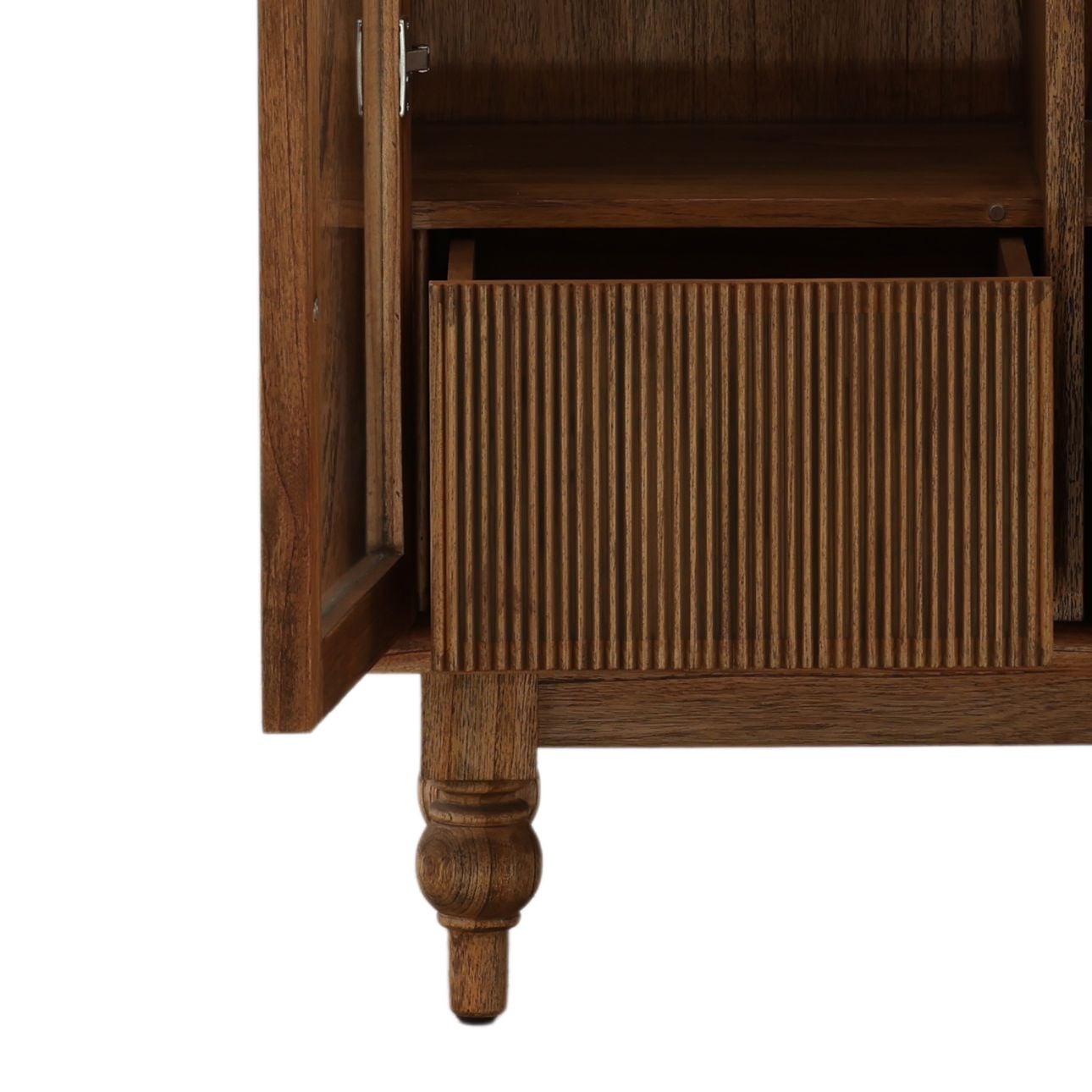 Brown Mindi Wood Veneer Cabinet 38 in Wide
