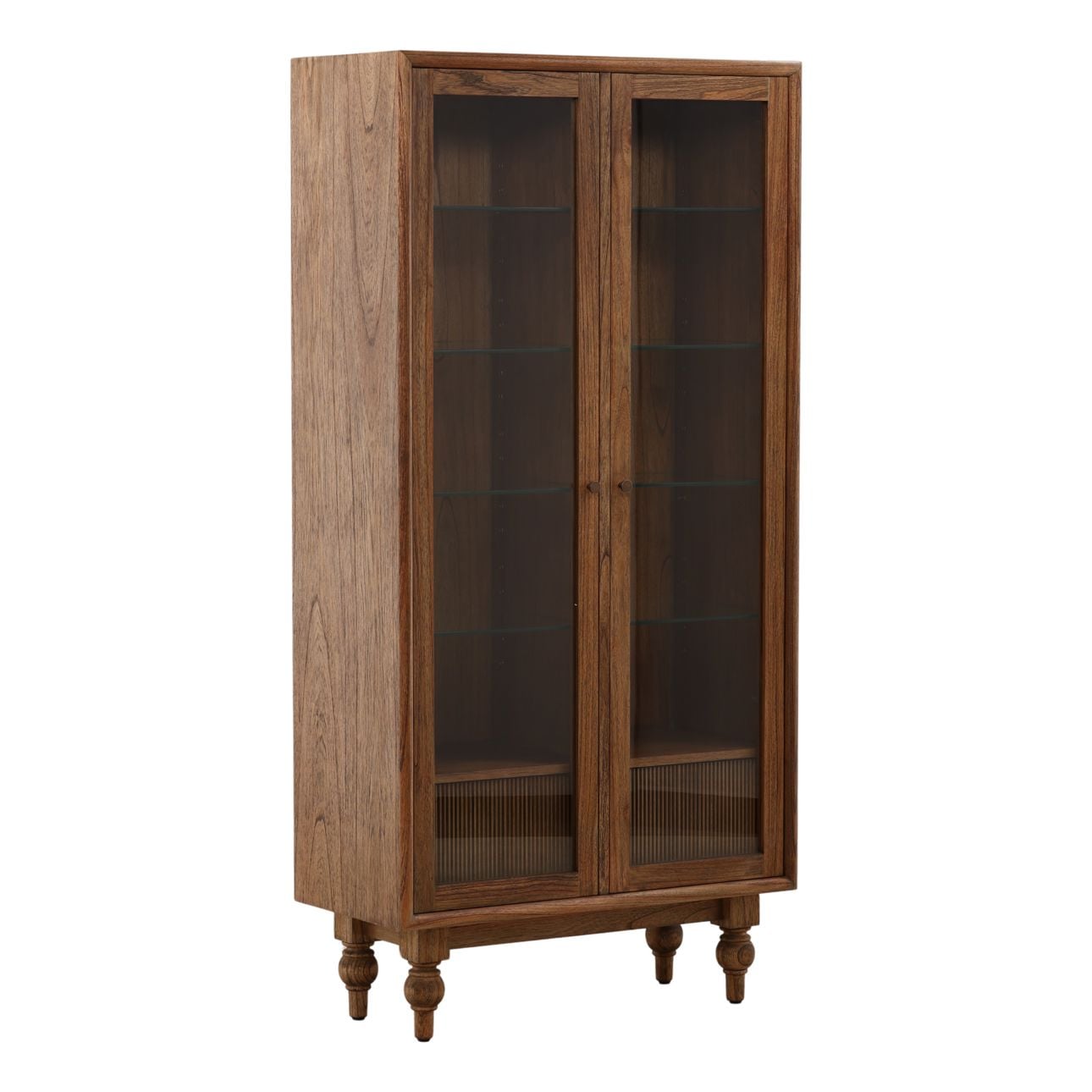 Brown Mindi Wood Veneer Cabinet 38 in Wide