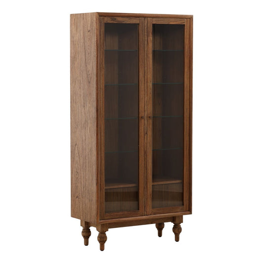 Brown Mindi Wood Veneer Cabinet 38 in Wide