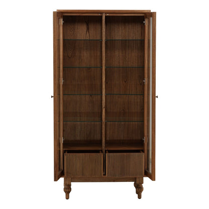 Brown Mindi Wood Veneer Cabinet 38 in Wide