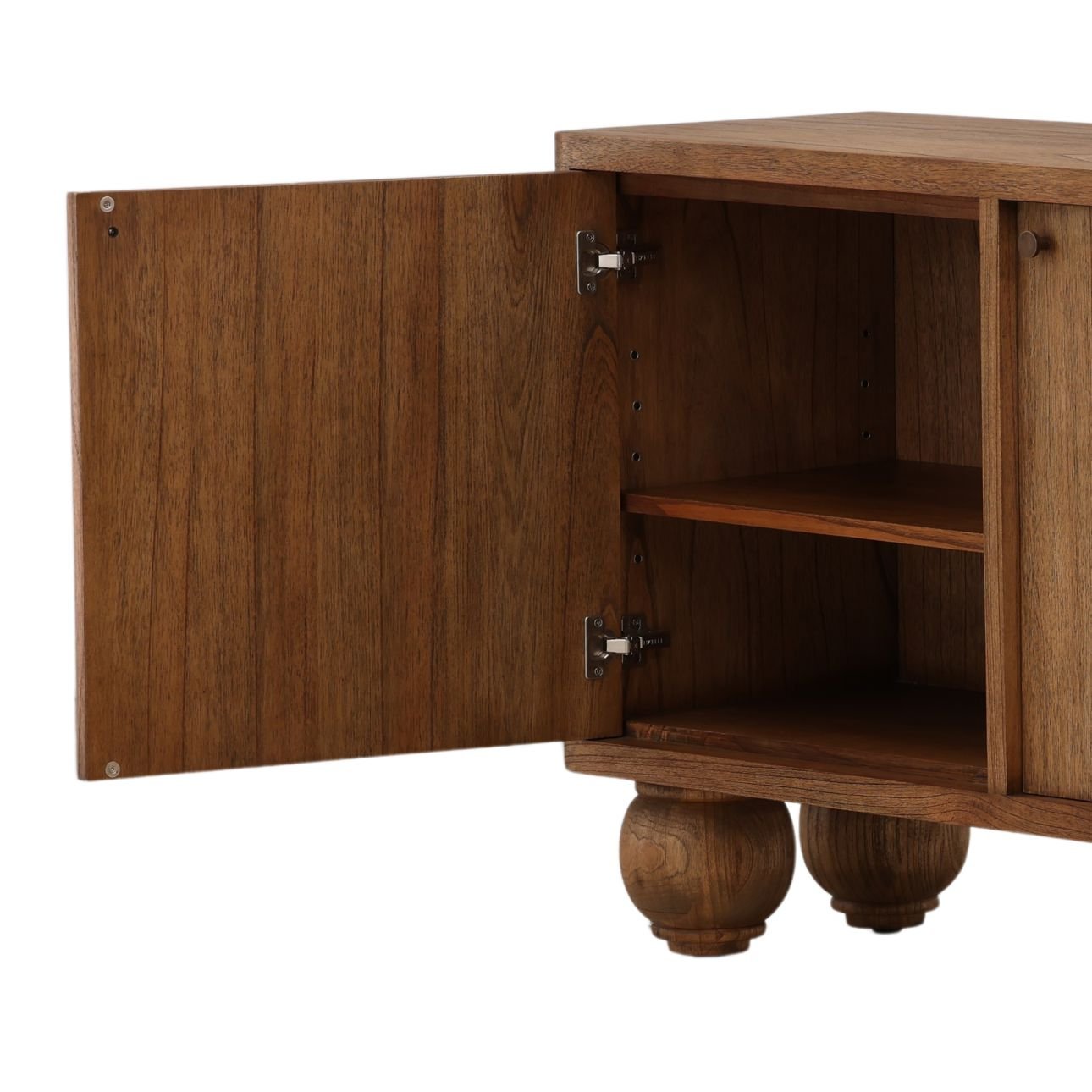 Brown Mindi Wood Veneer Sideboard 98.5 in Wide