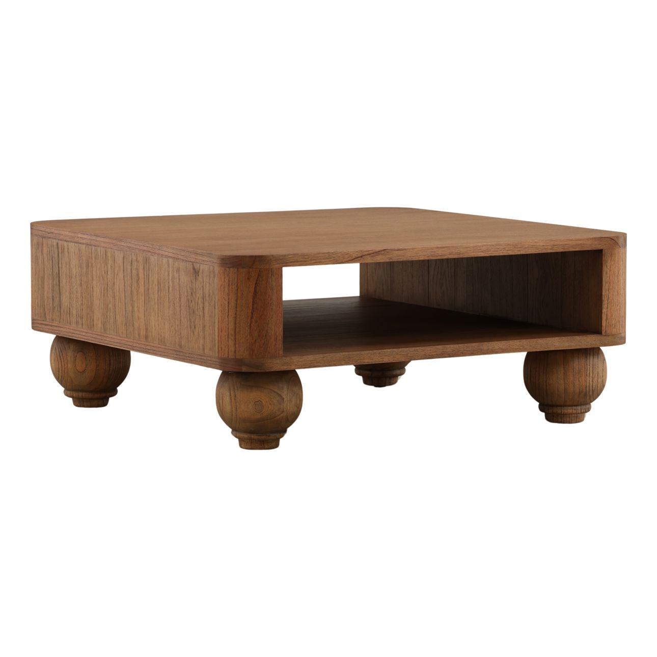 Brown Mindi Wood Veneer Table 43.5 in Wide