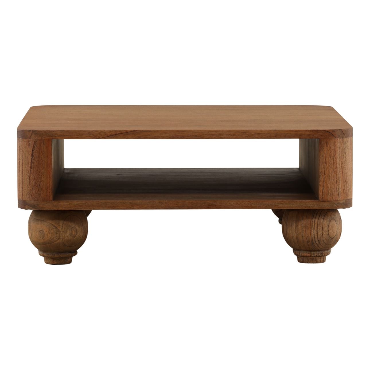 Brown Mindi Wood Veneer Table 43.5 in Wide