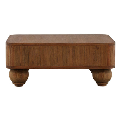 Brown Mindi Wood Veneer Table 43.5 in Wide