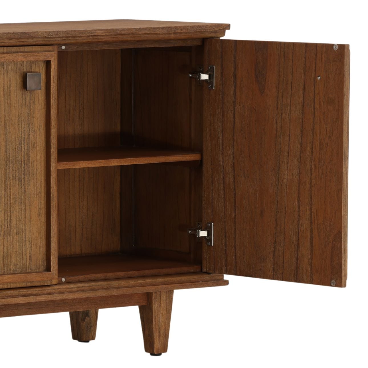 Brown Mindi Wood and Veneer Sideboard 82.5 in Wide