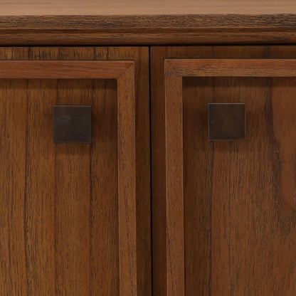 Brown Mindi Wood and Veneer Sideboard 82.5 in Wide
