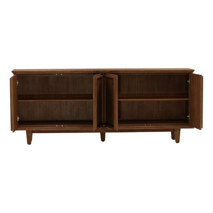 Brown Mindi Wood and Veneer Sideboard 82.5 in Wide