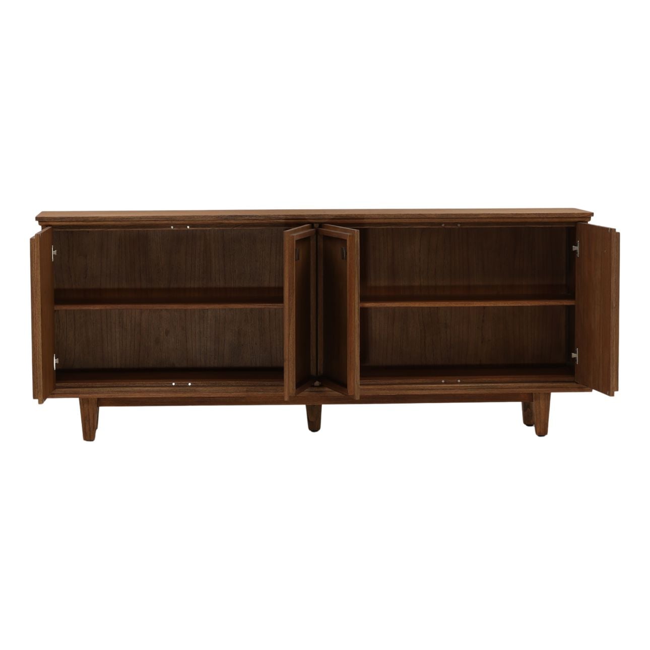 Brown Mindi Wood and Veneer Sideboard 82.5 in Wide