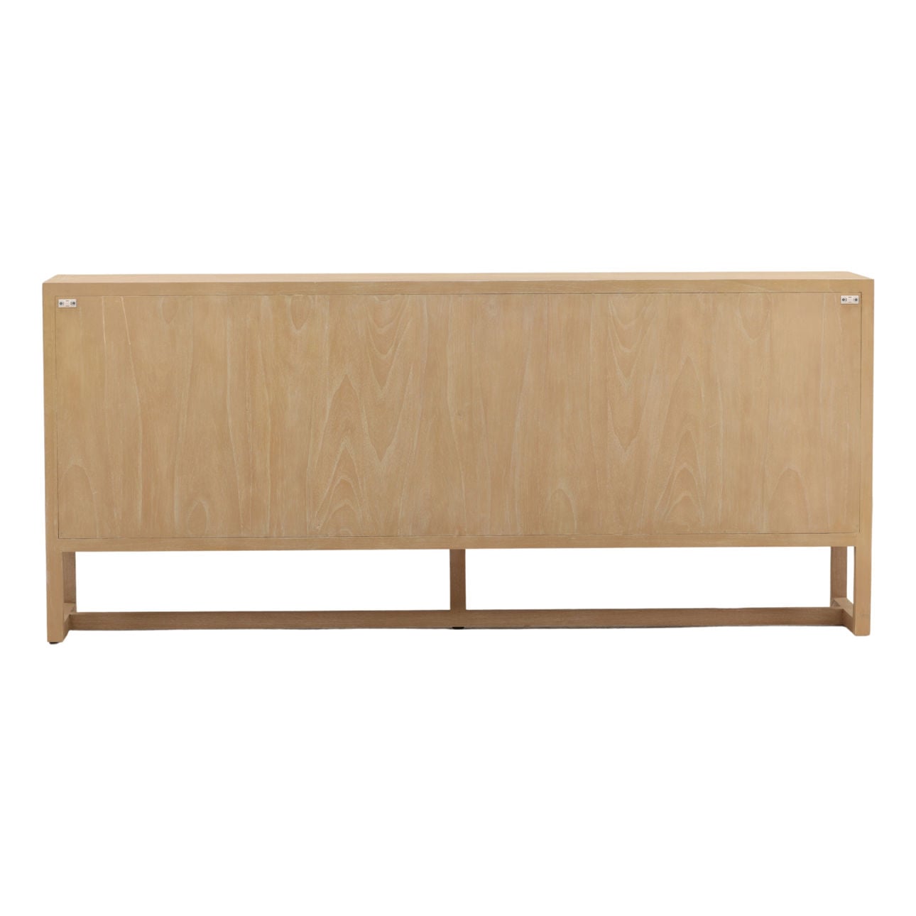 Light Natural Mindi Wood and Veneer Sideboard 81 in Wide