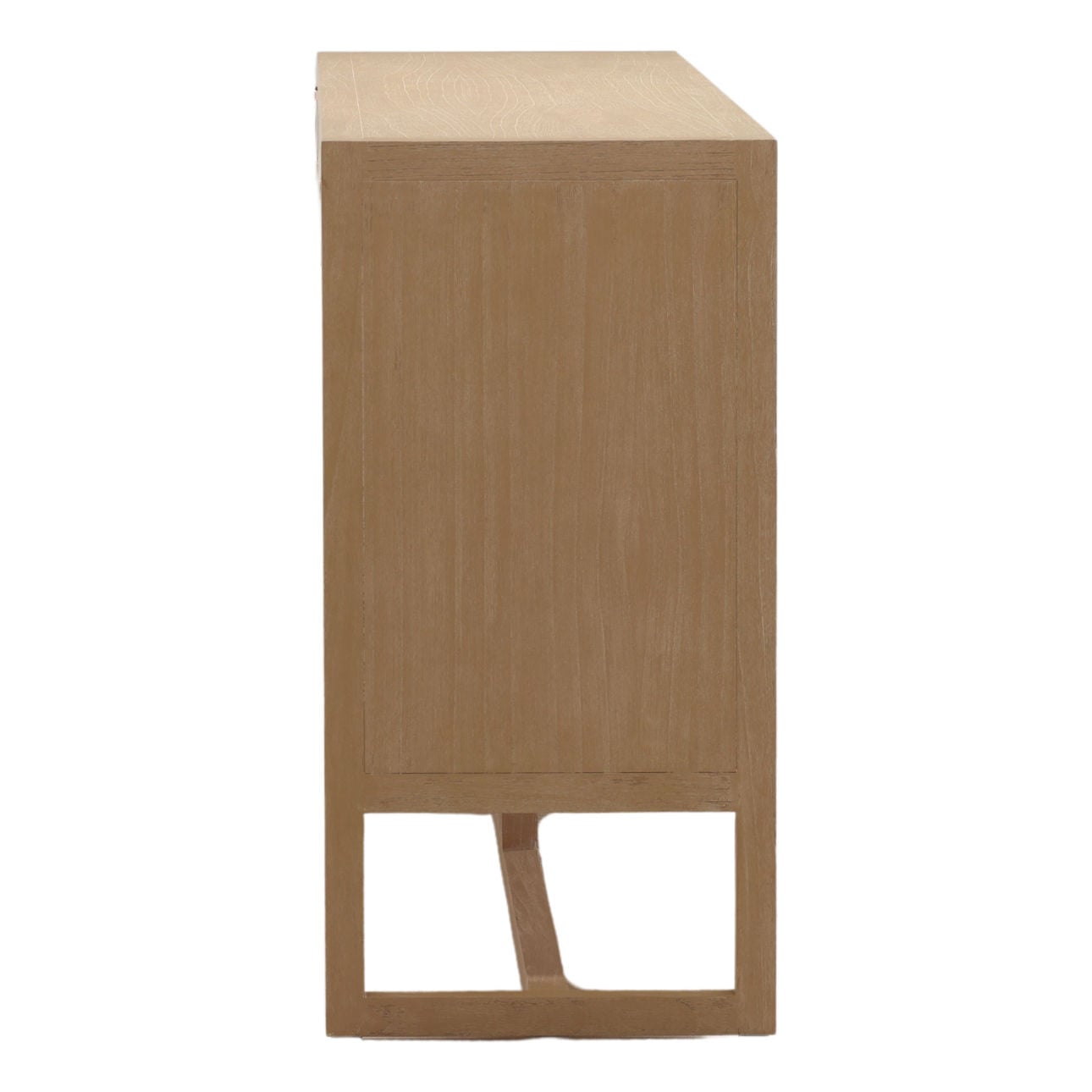 Light Natural Mindi Wood and Veneer Sideboard 81 in Wide