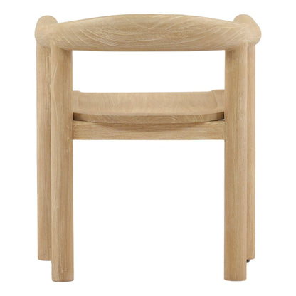 Light Natural Mindi Wood Chair 24 in Wide