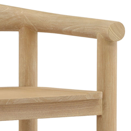Light Natural Mindi Wood Chair 24 in Wide