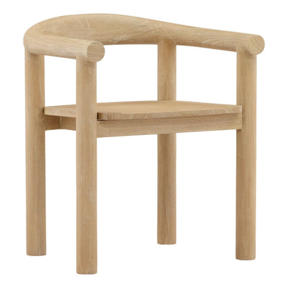 Light Natural Mindi Wood Chair 24 in Wide