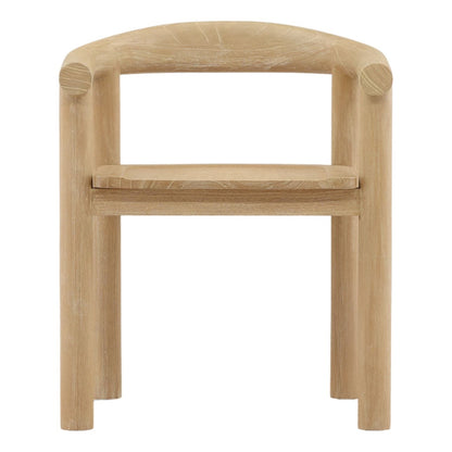 Light Natural Mindi Wood Chair 24 in Wide