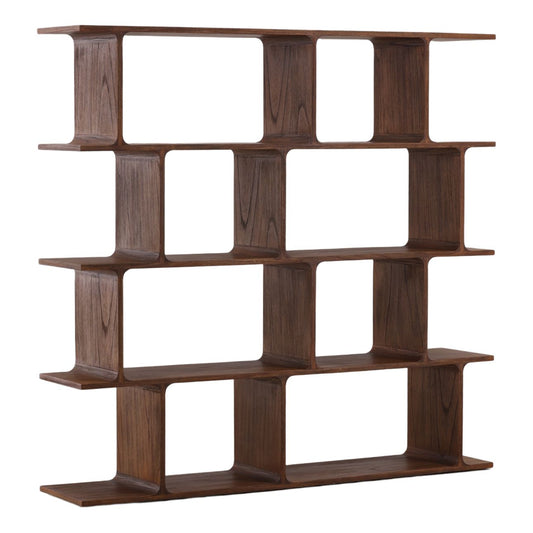 Crafted Mindi Wood and Veneer Bookcases & Shelving