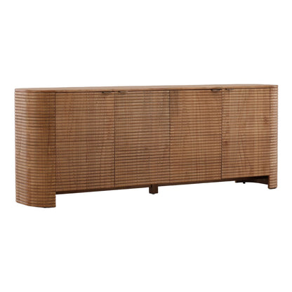 Crafted Mindi Wood and Veneer Cabinet