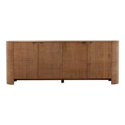 Crafted Mindi Wood and Veneer Cabinet