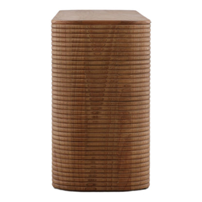 Crafted Mindi Wood and Veneer Cabinet