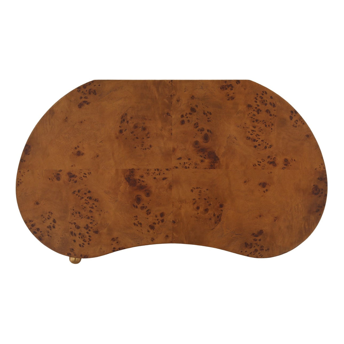 Modern Mappa Burl and Mindi Wood Veneer Side Table