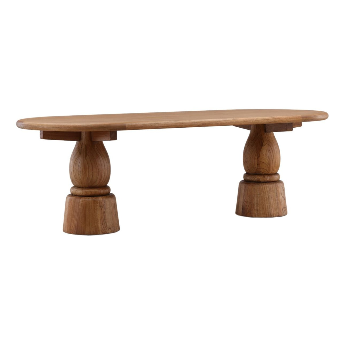 Elevated Mindi Wood and Veneer Dining Table