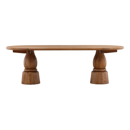 Elevated Mindi Wood and Veneer Dining Table