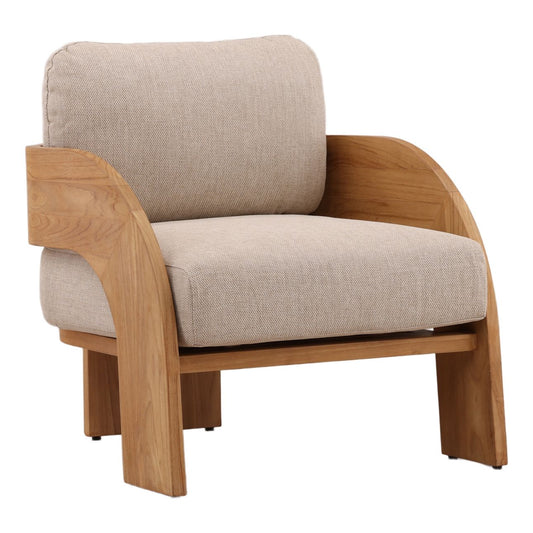 Refined Solution-Dyed Olefin Fabric and Teak Wood Outdoor Furniture
