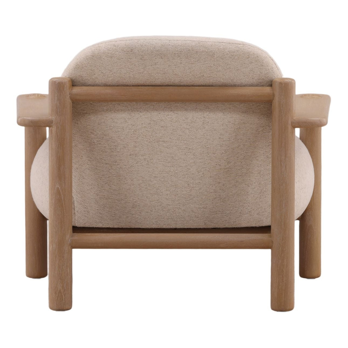 Curated Textured Woven Fabric and Mindi Wood Home Accent