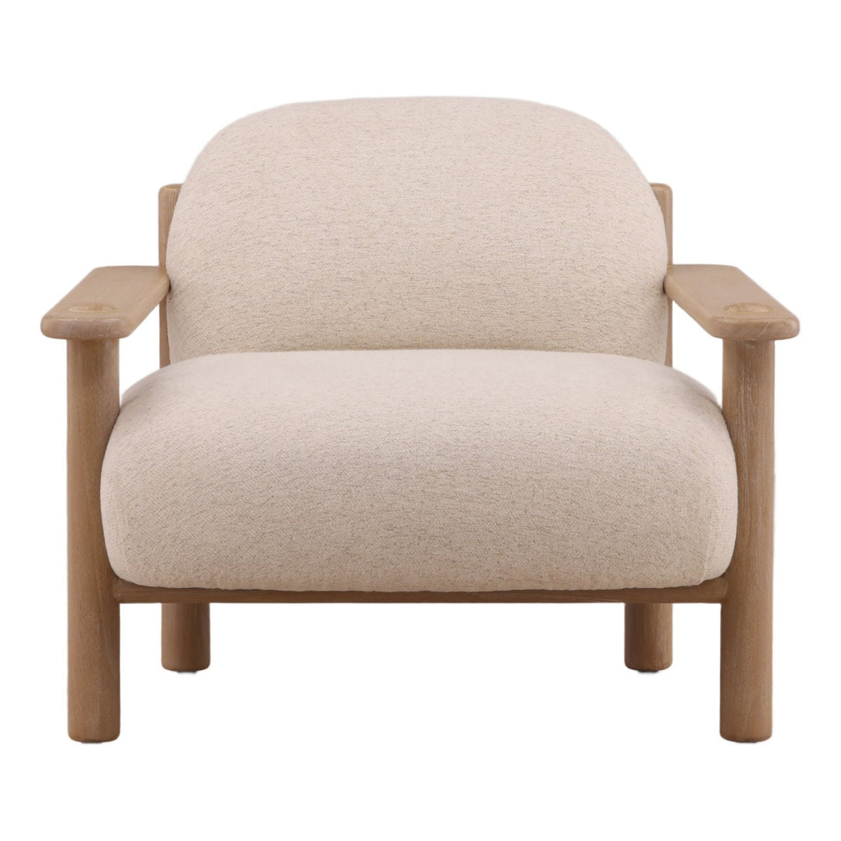 Curated Textured Woven Fabric and Mindi Wood Home Accent