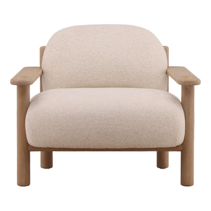 Curated Textured Woven Fabric and Mindi Wood Home Accent