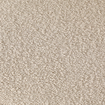 Sand and Black Boucle Upholstery and Iron Stool 20.5 in Wide