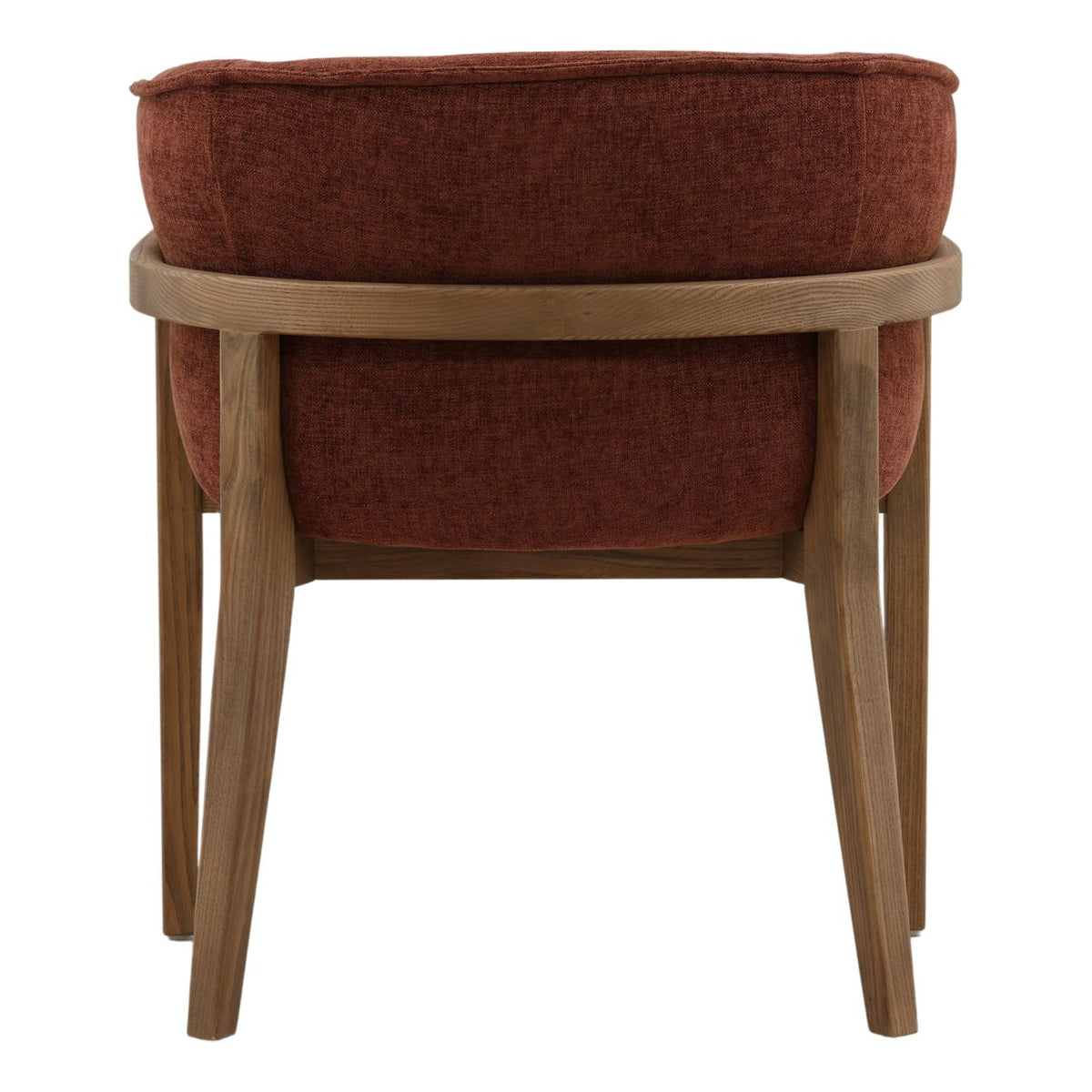 Signature Basketweave Chenille Fabric and Ash Wood Dining Chair