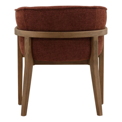 Signature Basketweave Chenille Fabric and Ash Wood Dining Chair