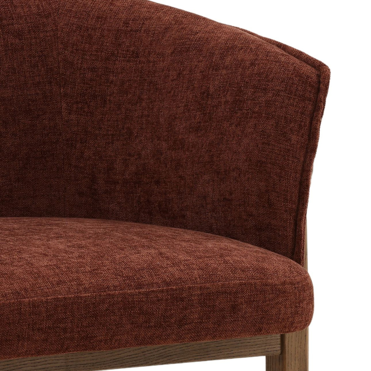 Signature Basketweave Chenille Fabric and Ash Wood Dining Chair