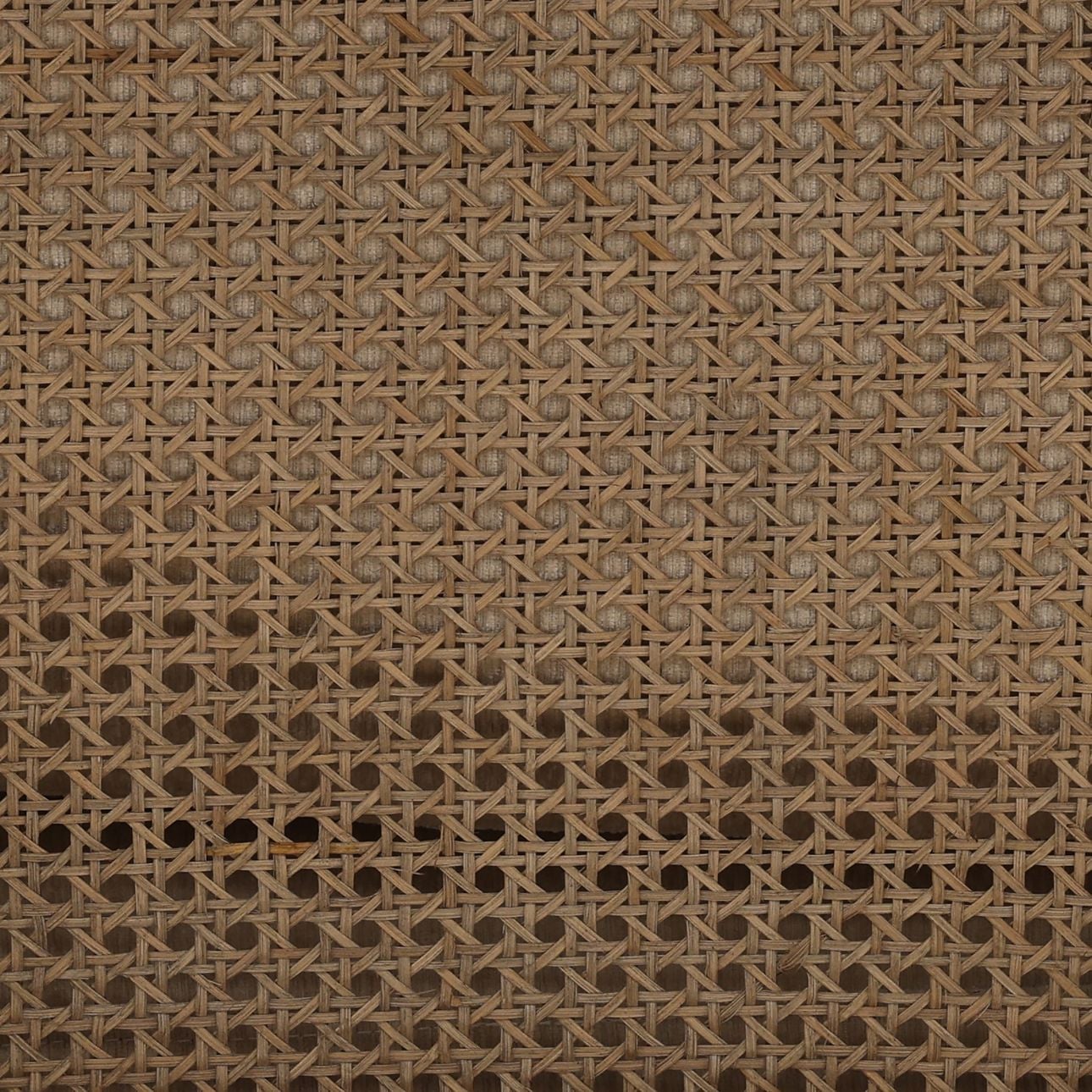 Sand and Natural Chenille Fabric, Rattan and Wood Chair 27 in Wide