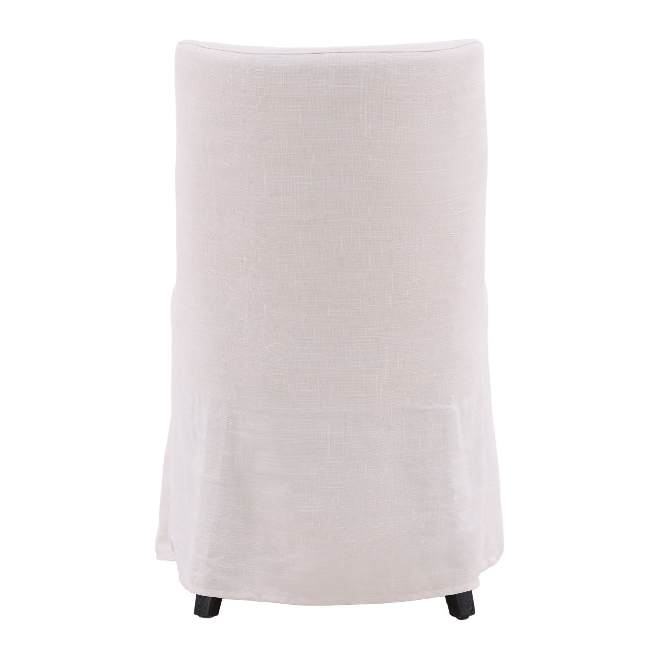 Off White Upholstery Linen Upholstered Slipcover with Birch Wood Frame Chair 19 in Wide