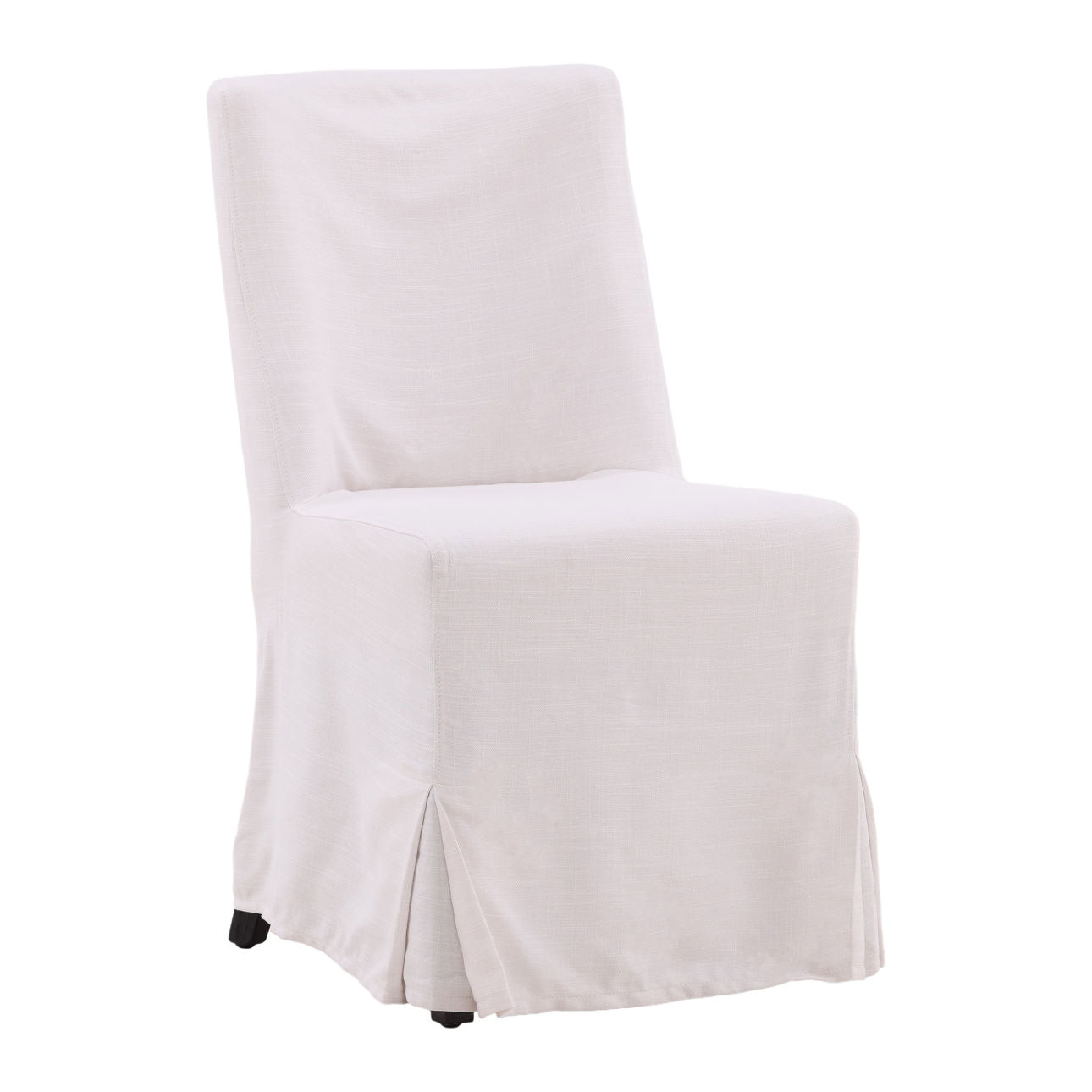 Off White Upholstery Linen Upholstered Slipcover with Birch Wood Frame Chair 19 in Wide