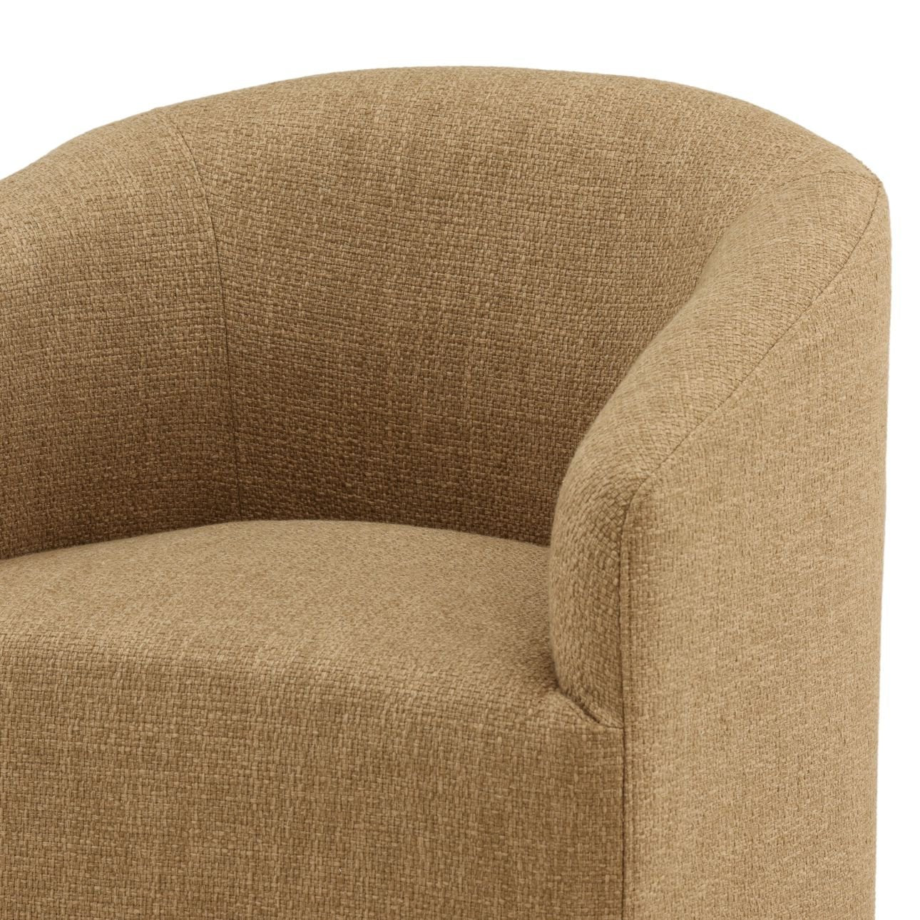 Camel Basketweave Fabric Chair 26 in Wide
