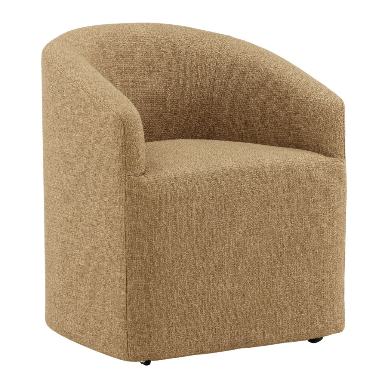 Camel Basketweave Fabric Chair 26 in Wide