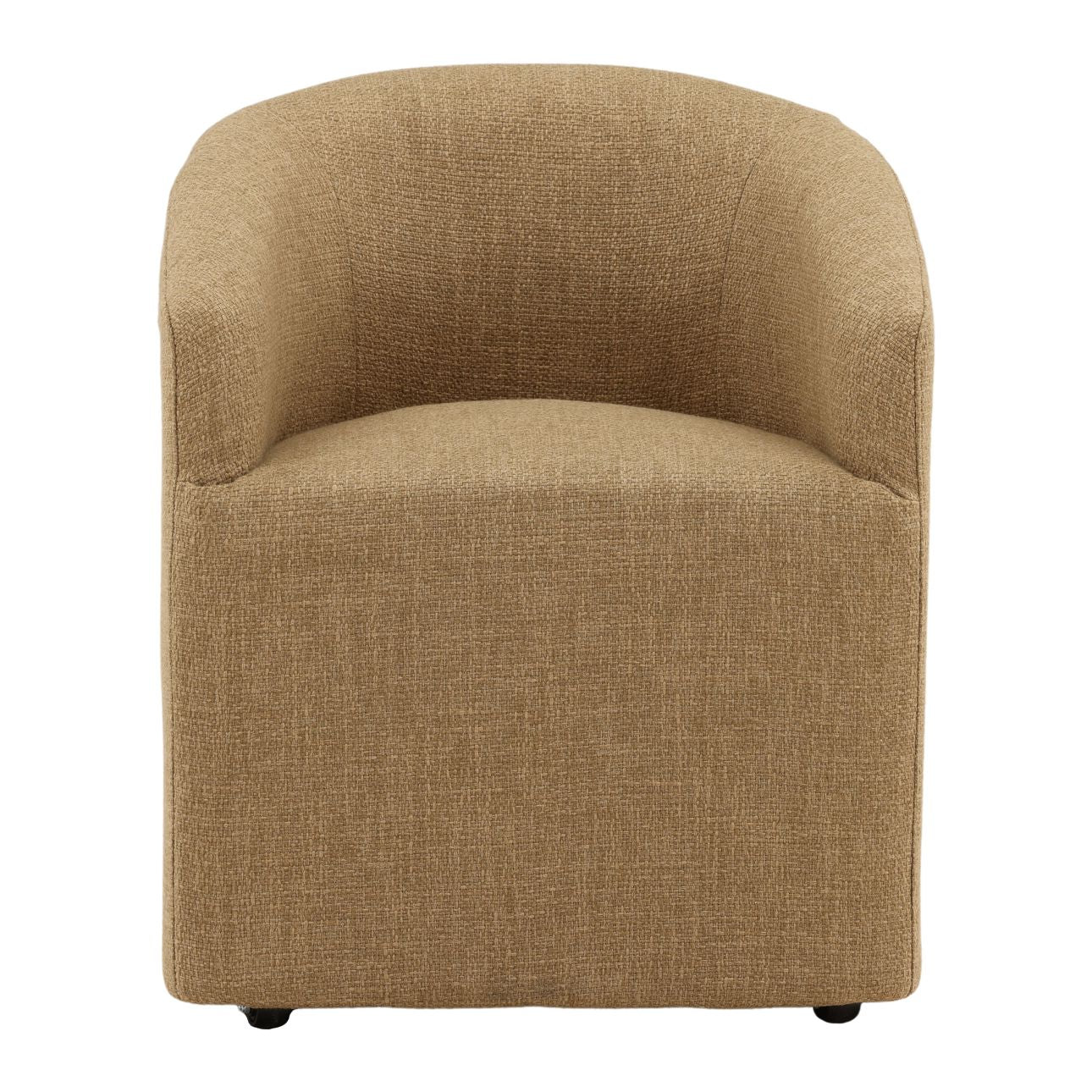 Camel Basketweave Fabric Chair 26 in Wide