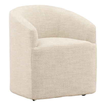 Crafted Boucle Fabric Dining Chair