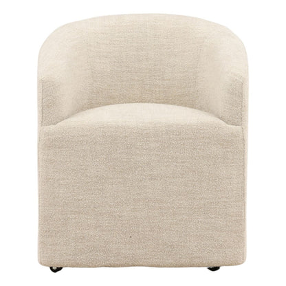 Crafted Boucle Fabric Dining Chair