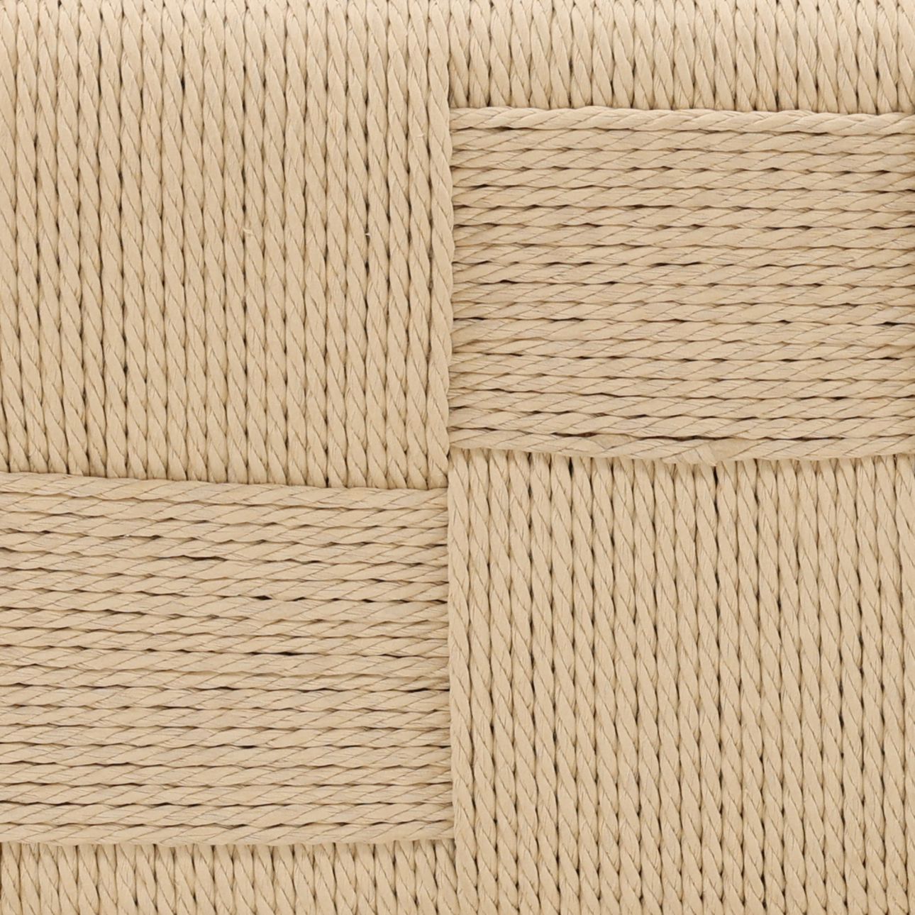 Natural and Light Brown Paper Cord Yarn and Ash Wood Chair 19 in Wide